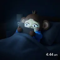 Jitters at 4:44 am, the phone in bed, a funny programmer sticker